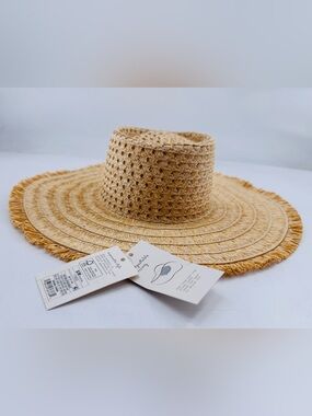 A New Day Paper Hat Sun Protection Wide Brim Size S/M 53-57cm NEW Summer Garden